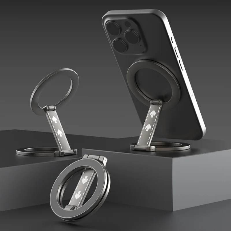 Soporte de anillo magnético doble de Metal para teléfono móvil, Compatible con iPhone 16 15 14 13 12 Series MagSafe, soporte extraíble para teléfono móvil - imagen 2