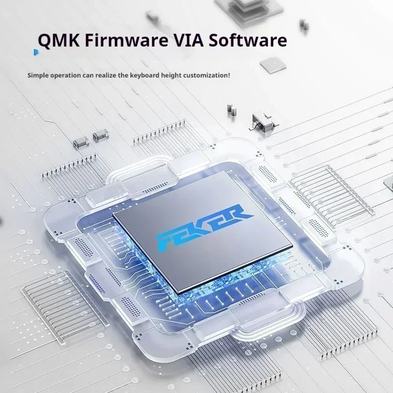 Nuevo FEKER Alice 98Pro teclado con cable de modo único junta de intercambio en caliente personalizada perilla multifuncional RGB teclados mecánicos ergonómicos - imagen 5
