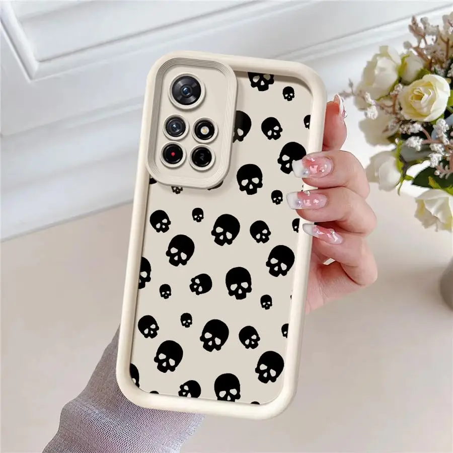 Funda de teléfono suave con calavera para Xiaomi Redmi Note 10S 12S 11 12 13 14 Pro Plus 11S 10 14 9 9s 13 - imagen 3