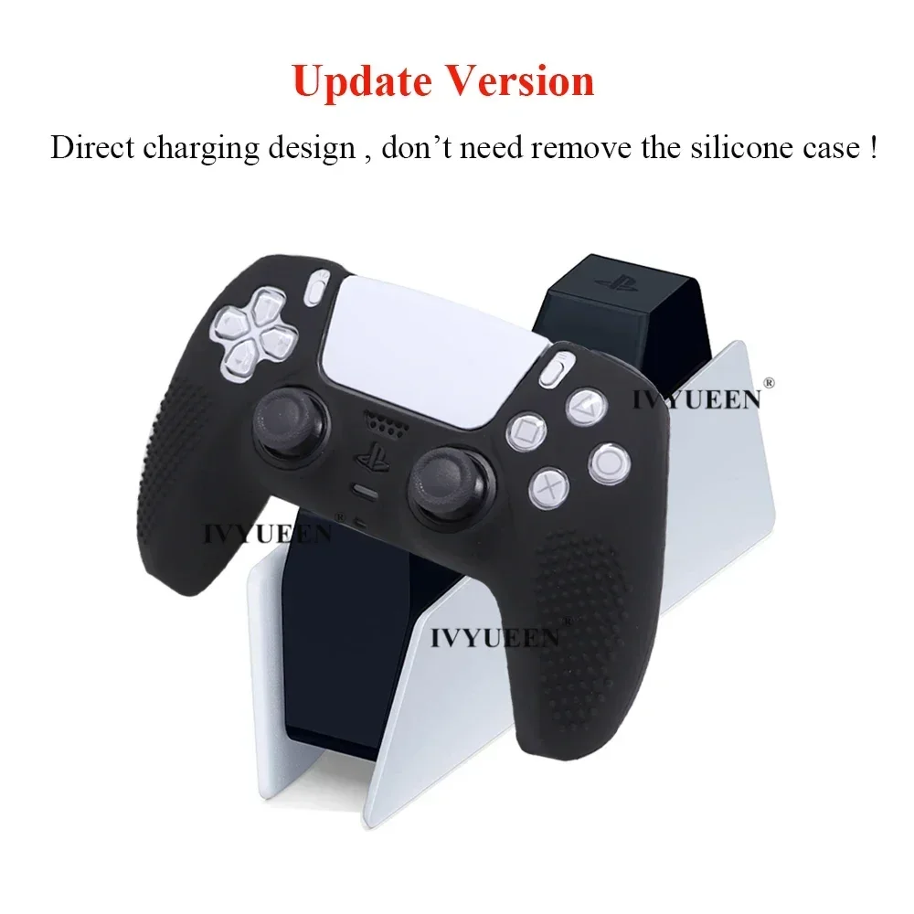 IVYUEEN edición tachonada piel protectora antideslizante para controlador PlayStation 5 PS5 funda de silicona empuñaduras de pulgar para cubierta Dualsense - imagen 3