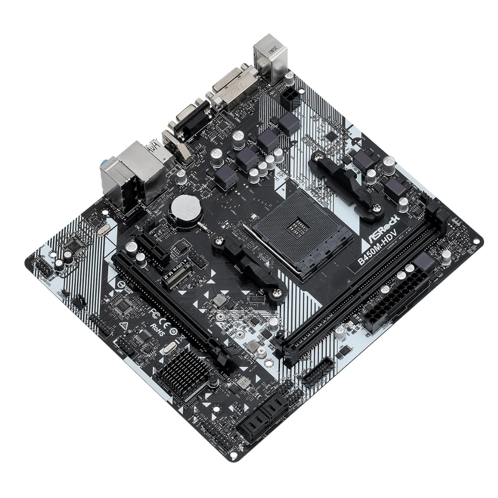 ASROCK B450M-HDV R4.0 AMD B450 Motherboard AM4 Support Ryzen 5 5600 5500 Ryzen 7 5700G 3700X 3 3200G CPU DDR4 M.2 HDMI Micro ATX - imagen 4