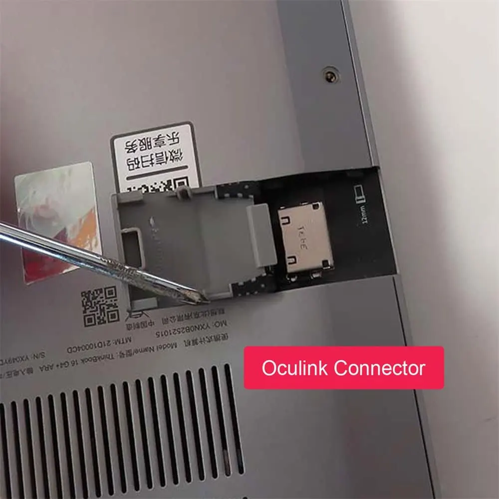 PCI-E 3,0 M.2 m-key a Oculink SFF-8612 SFF-8611 placa adaptadora de tarjeta gráfica para ThinkBook 14+ 16+ tarjeta gráfica externa y SSD - imagen 4