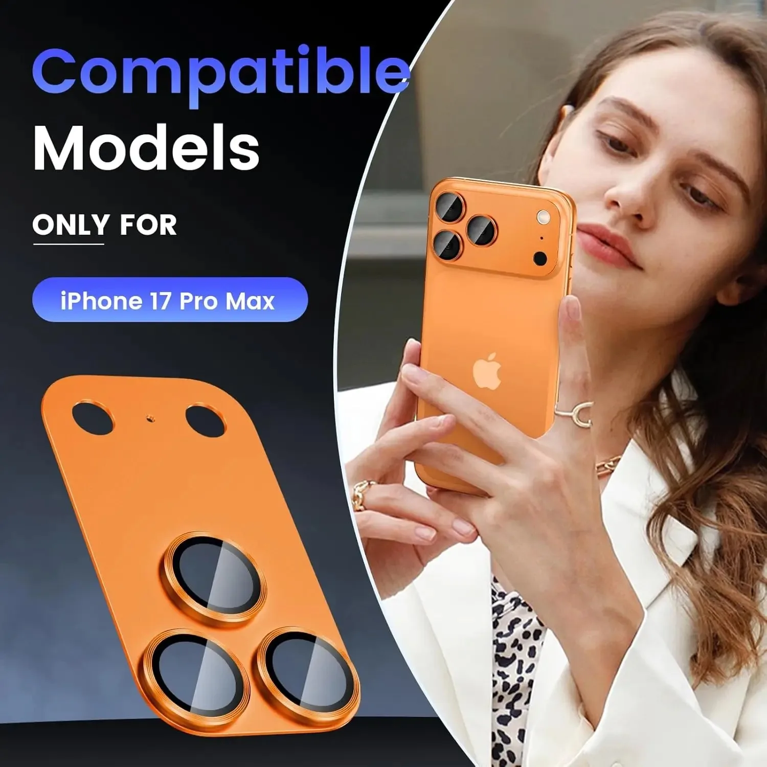 Para iPhone 17 Pro Max/17 Pro Protector de lente de cámara Metal aleación de aluminio cubierta de vidrio templado accesorios protectores de pantalla de cámara - imagen 5