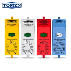 TOMZN Insertos de cartucho de repuesto reemplazables para AC SPD 275V 385V 420V 10-20kA 20-40kA 30-60kA