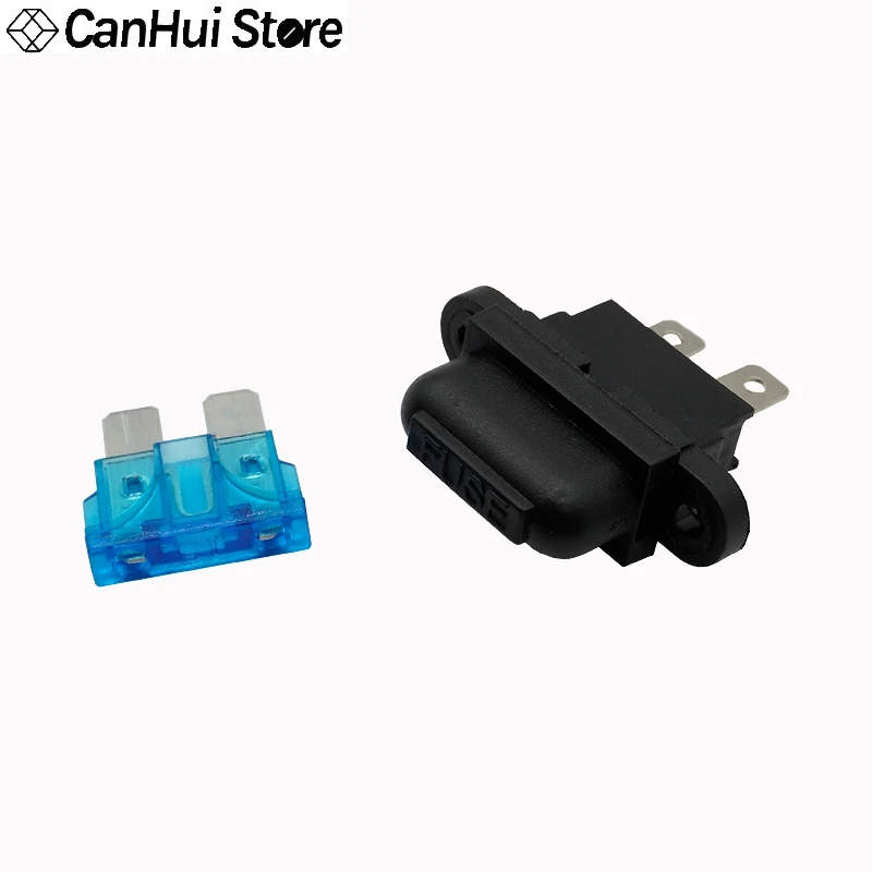 5 unids Portafusible Auto Estándar Mediano Impermeable & Tapa Negra Montaje en Panel con Fusible de Paleta ATC ATO para Coche Barco Camión SUV - imagen 5