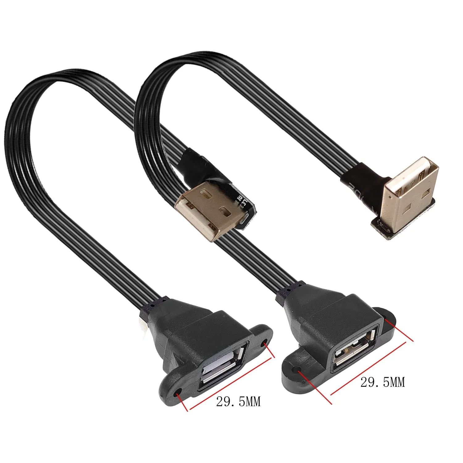 Adaptador USB de silicona suave de cuerpo ultracorto, codos macho y hembra de 90 grados superior, inferior, izquierdo y derecho USB 2,0 10CM 20CM 30CM - imagen 3
