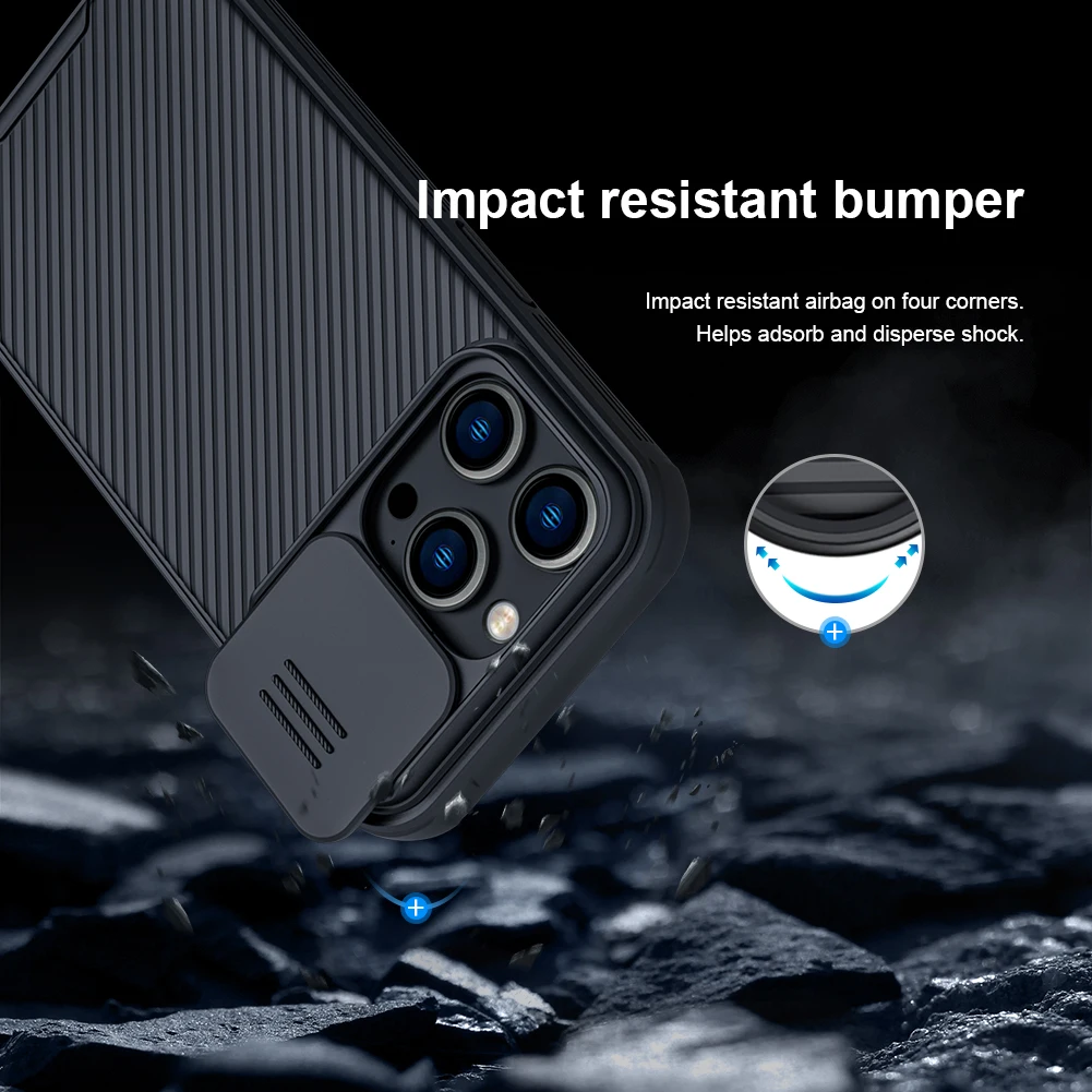 NILLKIN para MagSafe para iPhone 14 Pro /Pro Max funda magnética sedosa cámara deslizante funda trasera de silicona suave para iPhone 14/14 Plus - imagen 4