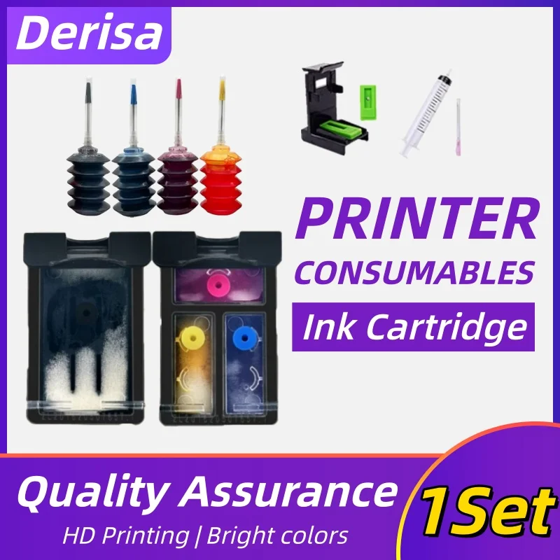 Cartucho y tinta CISS de repuesto 653XL compatibles con cartucho de tinta de impresora HP 6075 Deskjet Ink Advantage 6075 6475