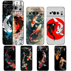 Funda Koi Carp Google Pixel 9/8/7/6 Pro XL TPU Negra