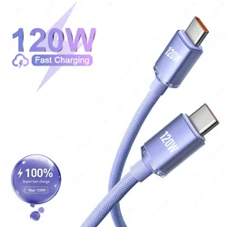 Cable USB-C PD 120W Carga Rápida – iPhone, Samsung, Xiaomi, Huawei