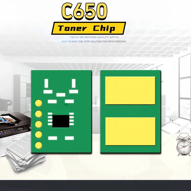Chip de reinicio de cartucho de tóner Compatible C650 para OKI Okidata C650dn Chip de tóner de impresora 9006130 9006129 9006128 9006127 4 Uds