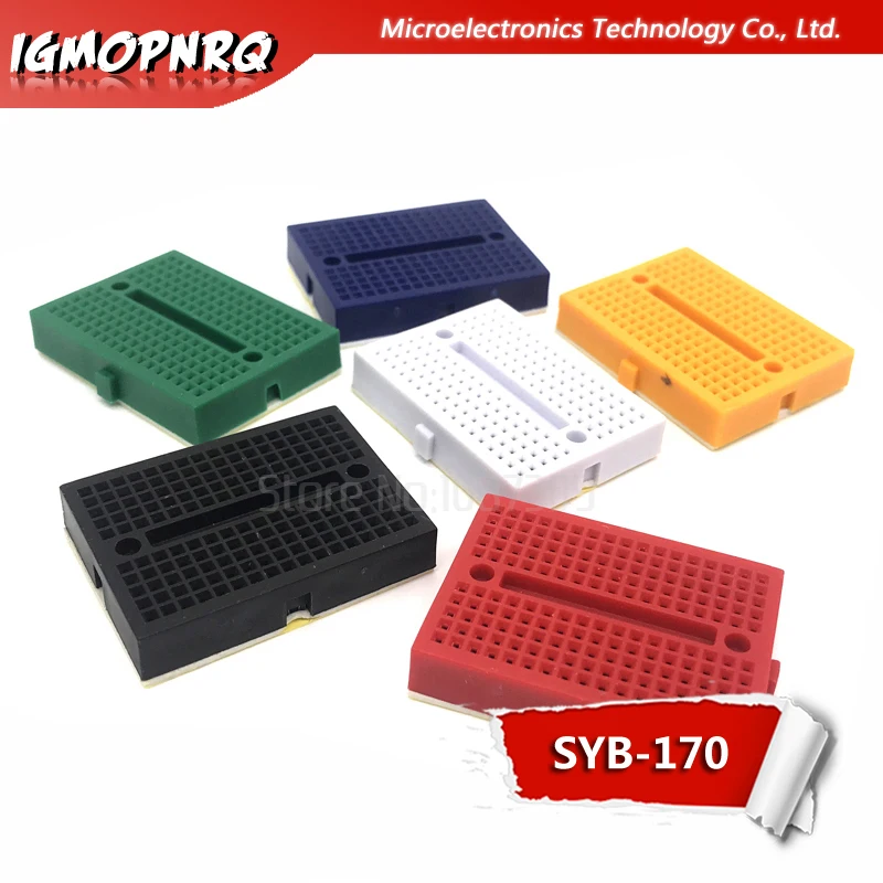 Prototipo de placa de pruebas sin soldadura, SYB-170, 170 puntos de conexión, 6 colores a elegir, 1 unidad