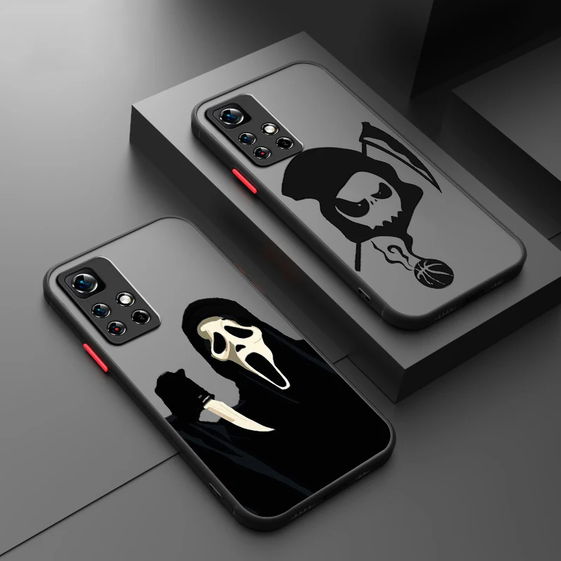 Funda trasera de teléfono Ghost g-grim r-reaper, dibujos animados esmerilados translúcidos para Redmi 8, 3, 9A, 9C, 9AT, 9, 9T, 13R, 10A, 10C, 10, 11A, 12C, 12, 13C, 5G - imagen 2