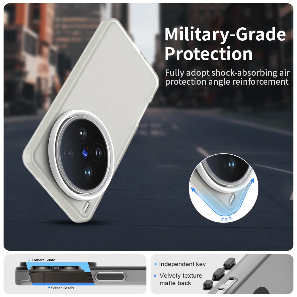 Frosted Case For Vivo X200 Ultra Cover Vivo X200 Ultra Fundas Coque Matte Translucent PC Soft TPU Phone Bumper Vivo X200 Ultra - imagen 5