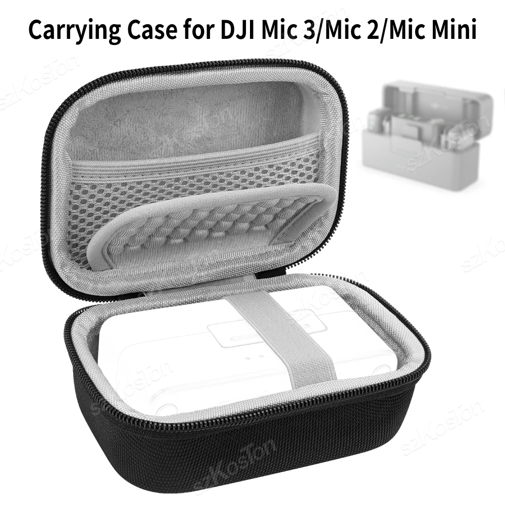 Estuche de transporte para micrófono para DJI Mic 3 Mic 2 Mic Mini Mic Estuche de carga Bolsa de almacenamiento de carcasa dura para Hollyland Lark MAX 2