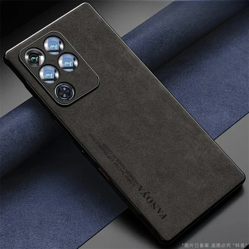 Funda para RedMagic 11 Pro Plus, funda trasera de cuero de silicona de lujo para Nubia Red Magic 11 Pro + 5G, parachoques a prueba de golpes