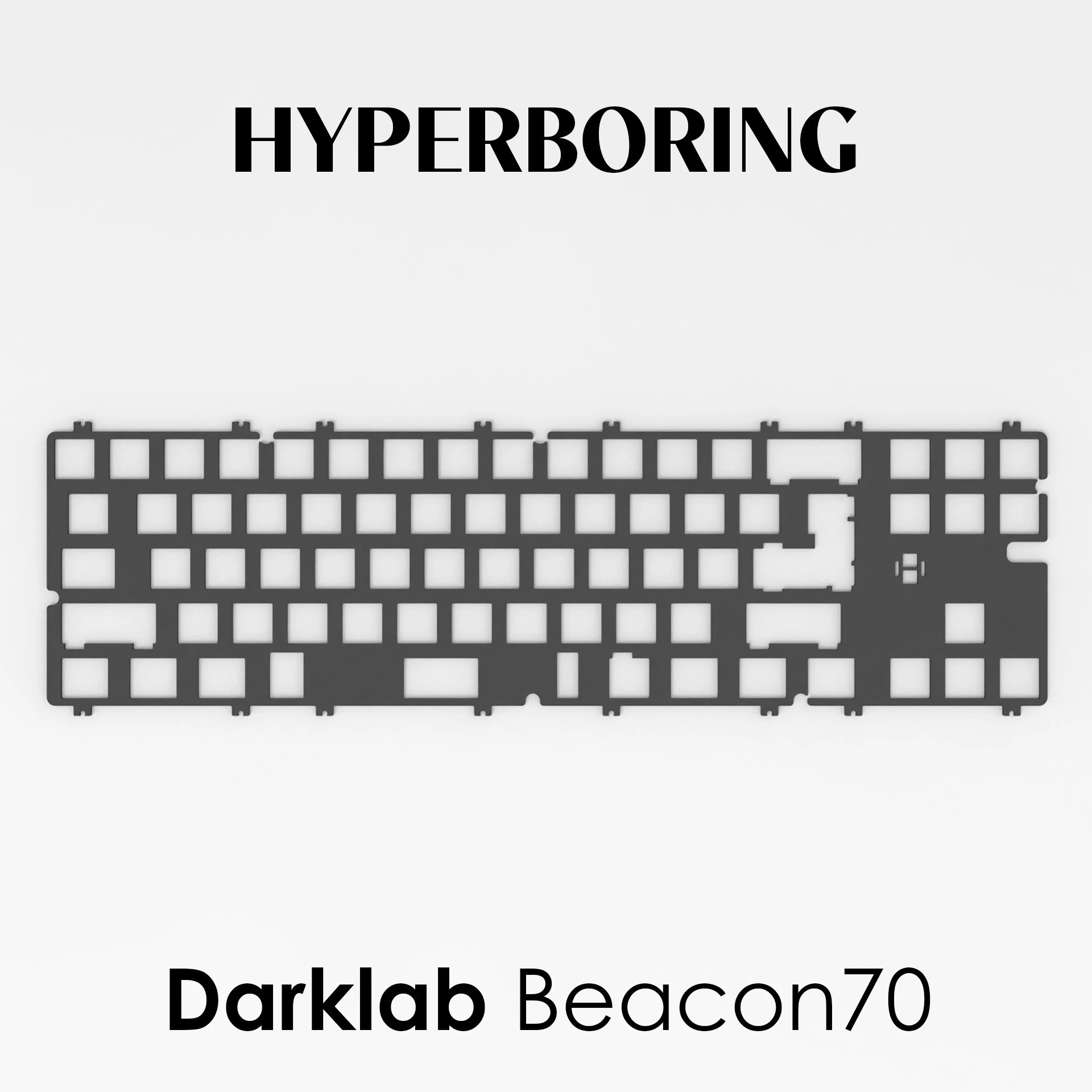 Placa de teclado Darklab Beacon70 PC PP FR4 Aluminio (para uso de puñaladas montadas en PCB)