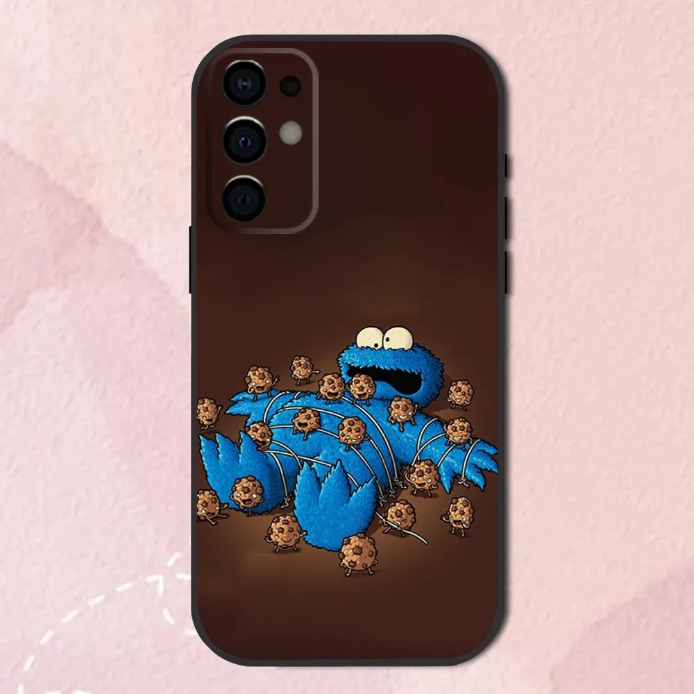 Divertida funda de teléfono c-cookie-m-monster para Samsung S24,S21,S22,S23,S30,Ultra,S20,Plus,Fe,Lite,Note,10,9,5G, carcasa suave negra - imagen 2