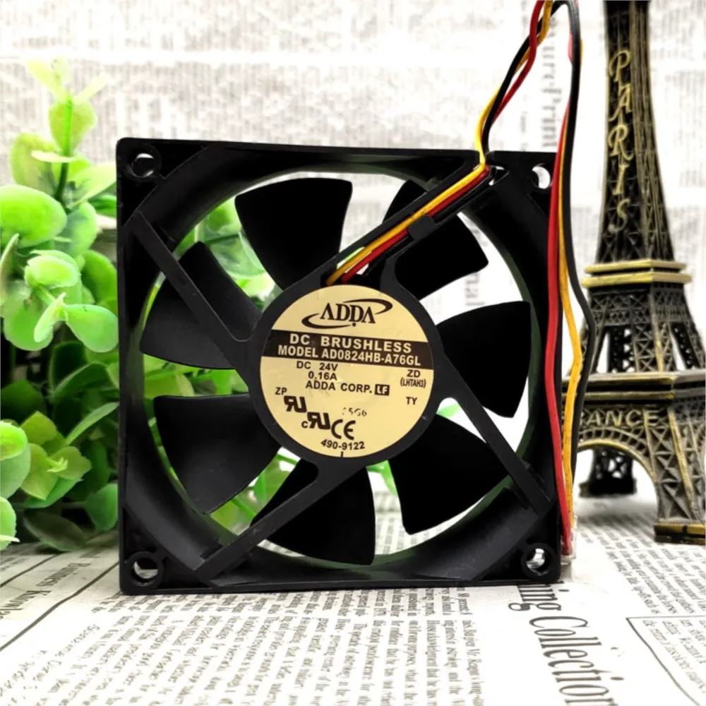 Ventilador 80mm 8025 para ADDA AD0824UB-A71GL 80x80x25mm 24V 0.16A alto flujo de aire 55CFM ventilador del chasis inversor - imagen 3