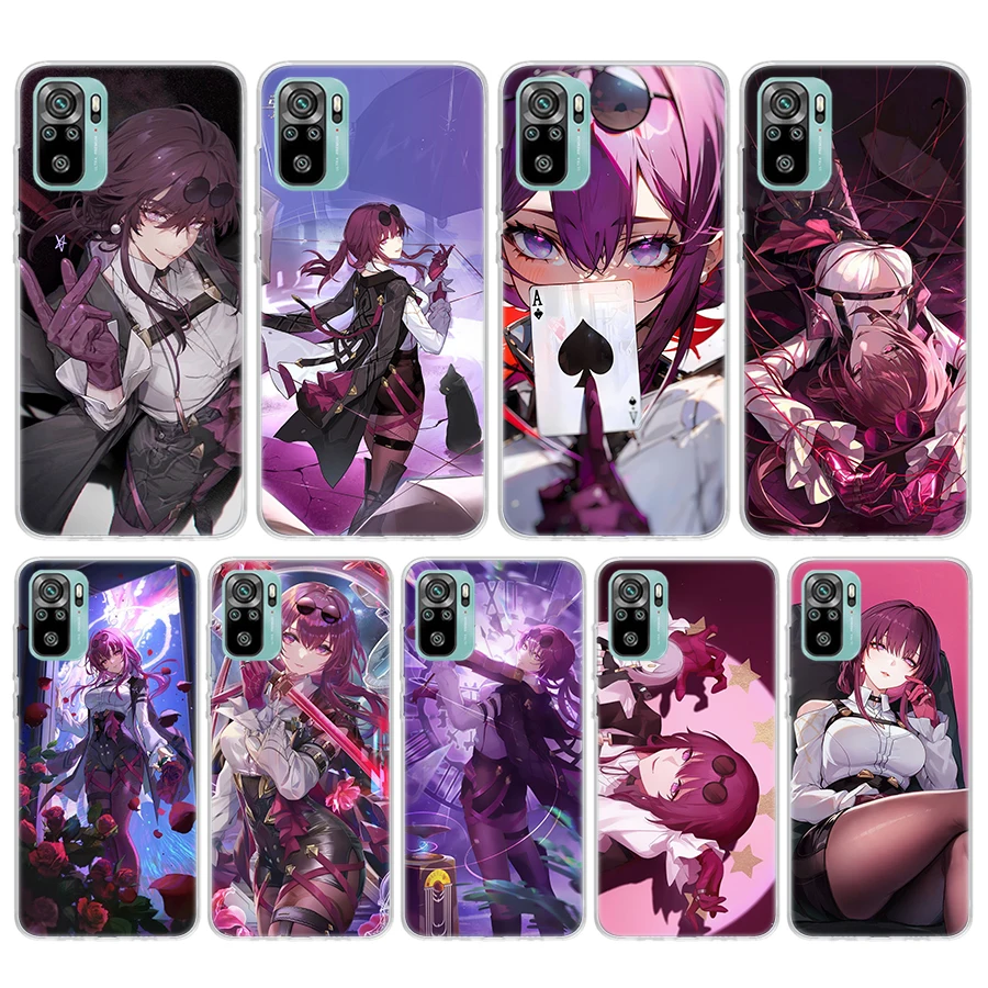 Honkai Star Rail Kafka funda de teléfono de silicona para Xiaomi Redmi 12 12C 13 13C 14C 10 10A 10C 9 9A 9C 9T 8 8A 7 7A 6 6A K70 K60 K20 K4