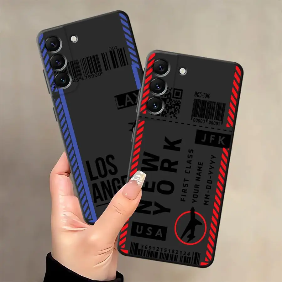 Funda de tarjeta de embarque creativa para Honor Magic5Lite X9a X6 X8 90 200 400 Lite X7 X5b 70 8X funda de teléfono suave negra - imagen 3