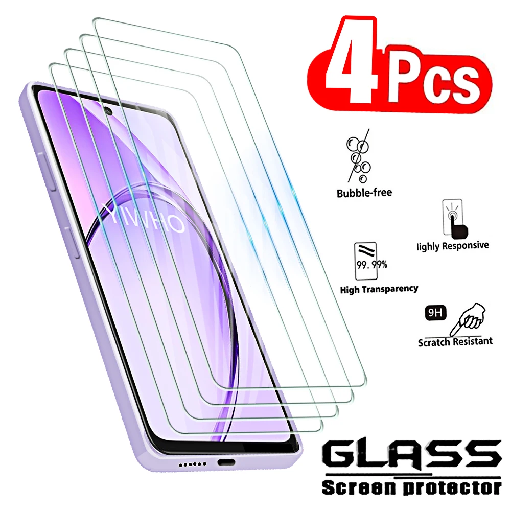 4 Uds vidrio templado para Oppo A80 A60 A40M A79 A59 A78 A58 A38 A18 protectores de pantalla película protectora de cubierta completa para A 80 5G 4G