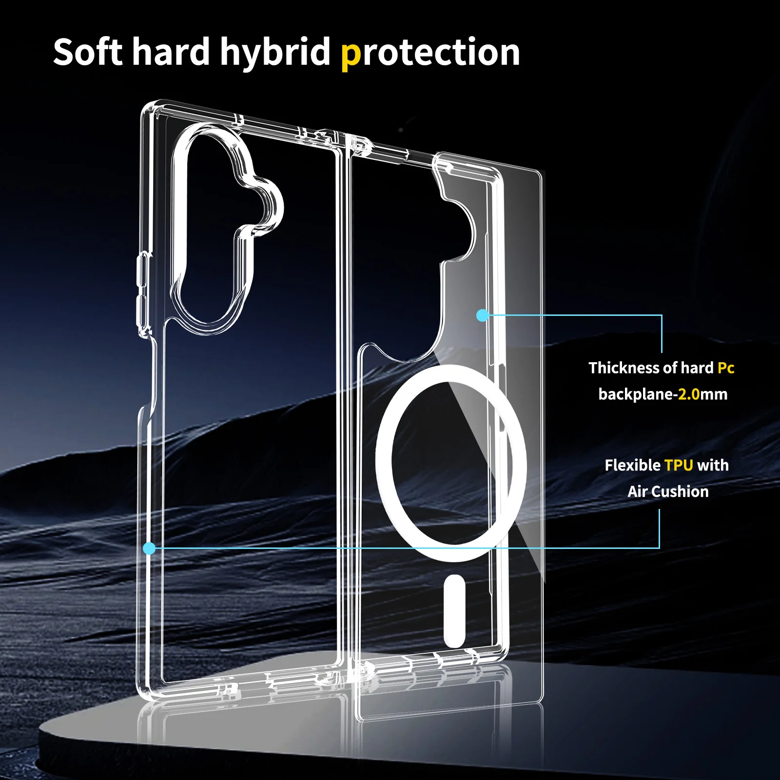 Para Magsafe funda magnética para Samsung Galaxy Z Fold 7 cargador inalámbrico Magsafing cubierta transparente para Galaxy Z Fold 6 - imagen 4