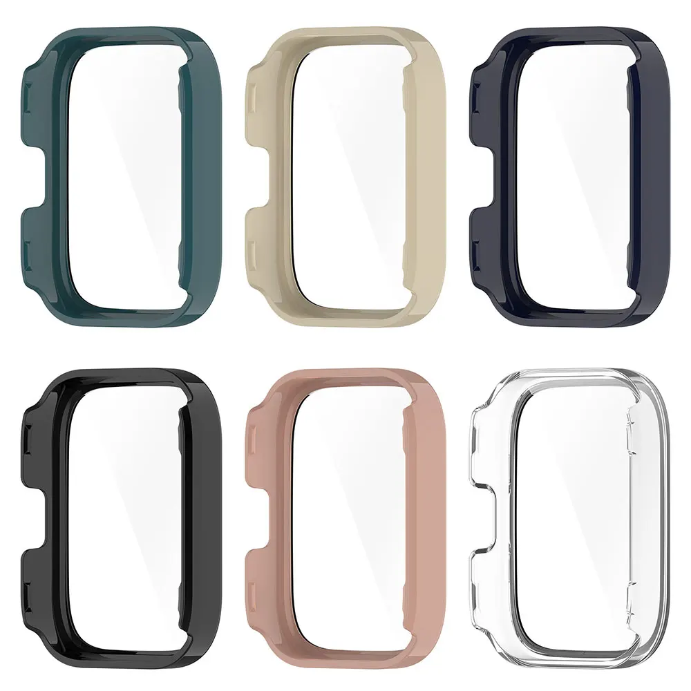 Funda protectora completa de PC para Huami Amazfit Bip5 unity A2324 Bip 5 fundas protectoras de pantalla + película de plástico transparente - imagen 3