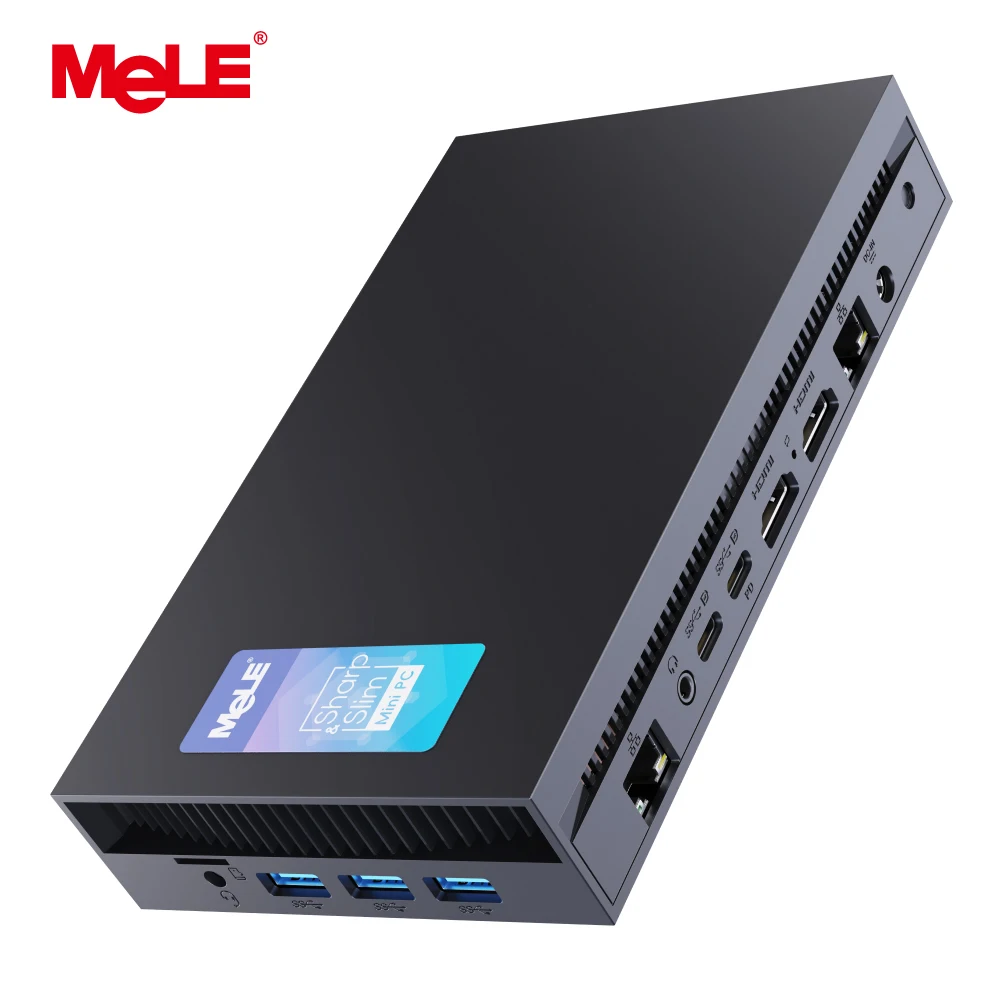 MeLE Mini PC Core i5-1235U, puerto Ethernet dual de 16GB 512GB, USB tipo C, microordenador de diseño industrial Overclock X5 - imagen 2