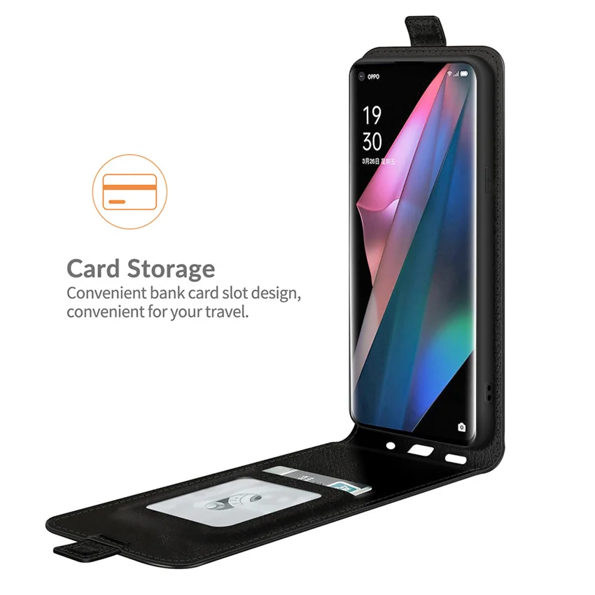 Funda de cuero con tapa para OPPO Find X3 Pro, carcasa Vertical de alta calidad, para Find X3, Find X3 Pro - imagen 4