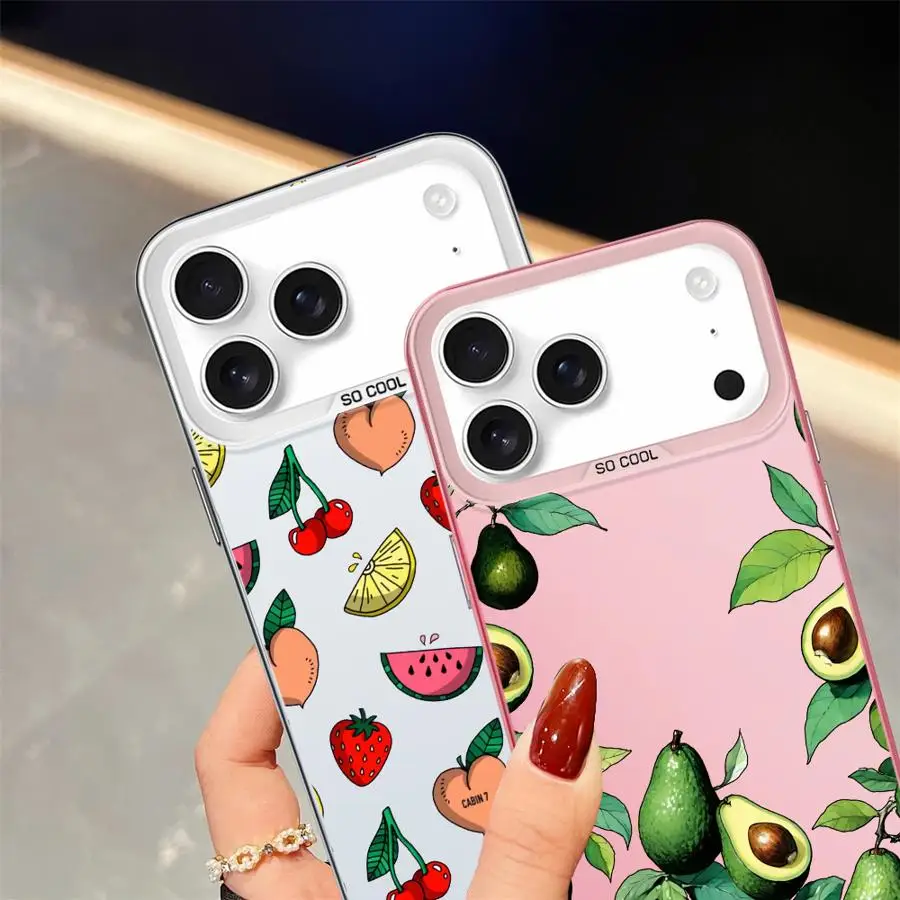 Funda de fruta de aguacate para iPhone XS 14 17Air 12 11 16 17 Pro Max XR 16e 13 15 Plus cubierta trasera del teléfono - imagen 5