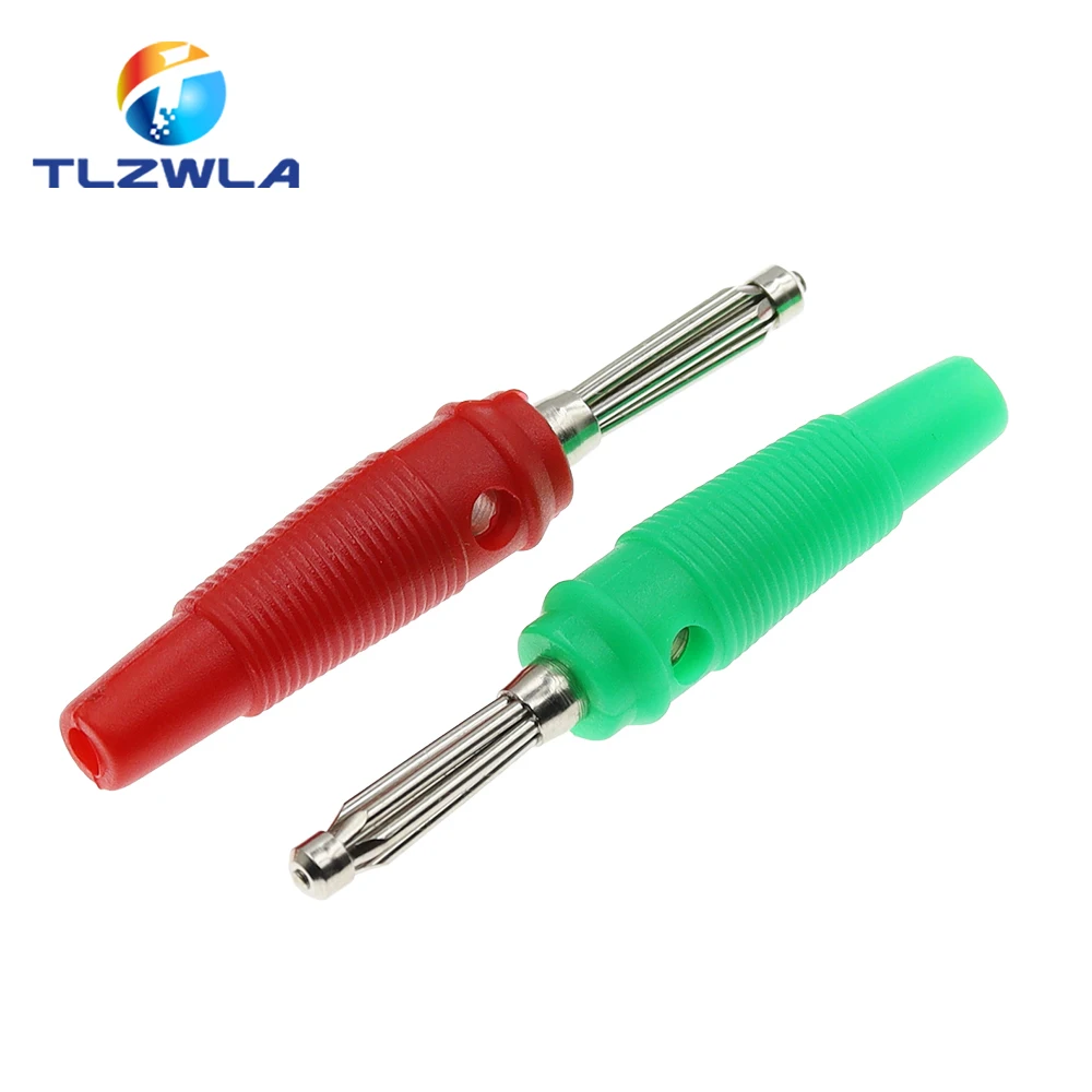 5 uds 4mm 32A alta corriente sin soldadura tornillo lateral apilable conector Banana cobre - imagen 3