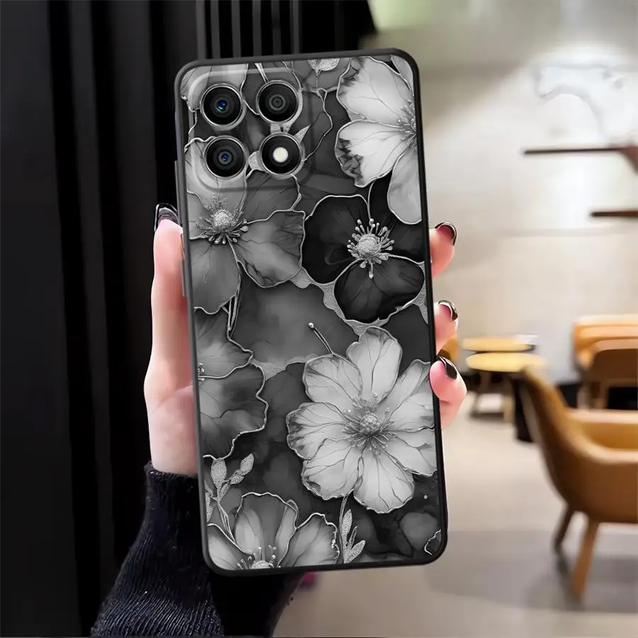 Funda para Teléfono con Diseño de Flores en Tinta para Honor X6 X5b Magic5Lite 8X 90 X7 X8 X9a 200 400 Lite 70 - imagen 5