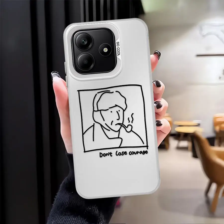 Funda trasera de teléfono para Xiaomi Redmi Note 10s 14 Pro Plus 11s 13 12 11 10Lite 12s 9s artista de línea de dibujos animados - imagen 5