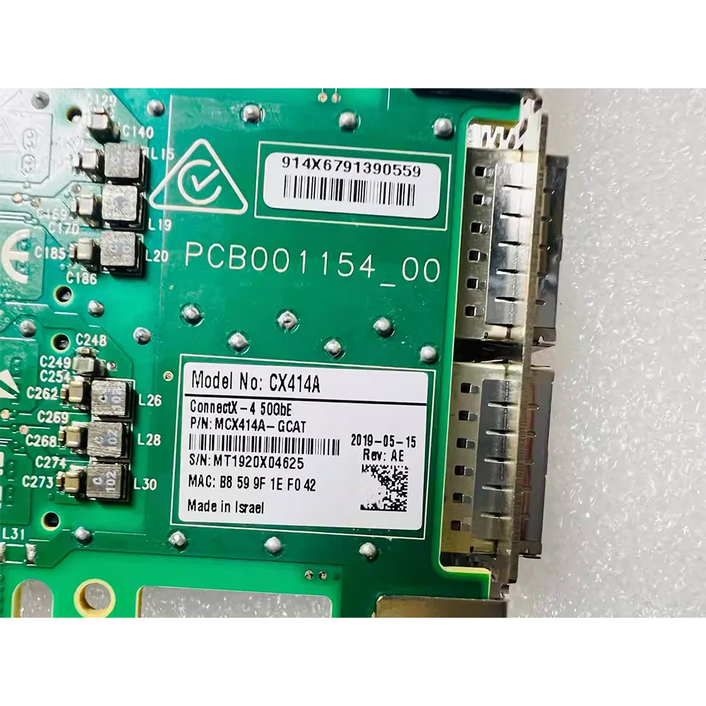 Para Mellanox 50Gbe doble puerto diez Gigabit fibra óptica NIC MCX414A-GCAT CX414A - imagen 5