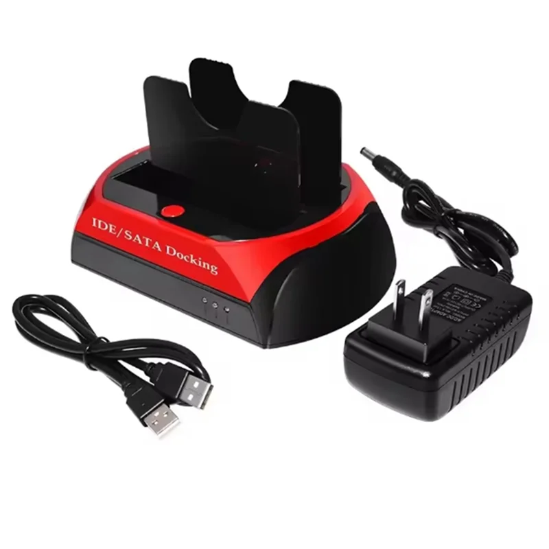 Base de disco duro universal Top-2.5/3,5 IDE/SATA: puertos serie y paralelos de doble disco, doble uso para una movilidad máxima, enchufe estadounidense - imagen 5