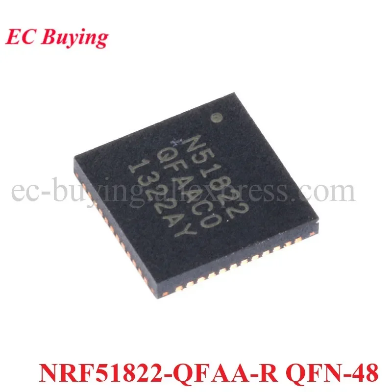 NRF51822 NRF51822-QFAA-R QFN-48 NRF51822-QFAA QFN48 compatible con Bluetooth 4,0 Chip inalámbrico RF de baja potencia IC nuevo Original