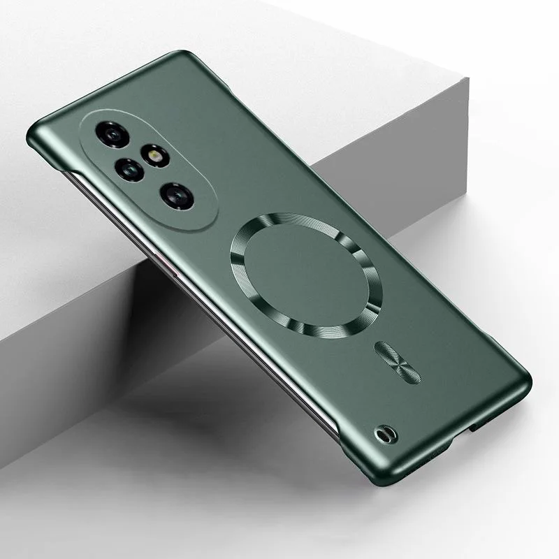 Funda sin marco con pintura de Metal para Huawei Honor 300 200 100 90 70 50 Pro Magic 6 7 Lite X9C, cubierta de carga inalámbrica magnética inteligente - imagen 3