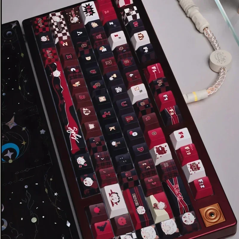 Sylus Keycaps personalizado PBT Cherry EOA perfil tapa de llave lindo sublimación de tinte dibujos animados Anime punto Keycap para jugadores DIY diseño regalos - imagen 4
