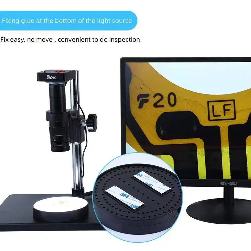 Luz LED inferior para microscopio, microscopio Binocular Digital estéreo, brillo ajustable, lámpara de fuente de luz suplementaria inferior - imagen 3