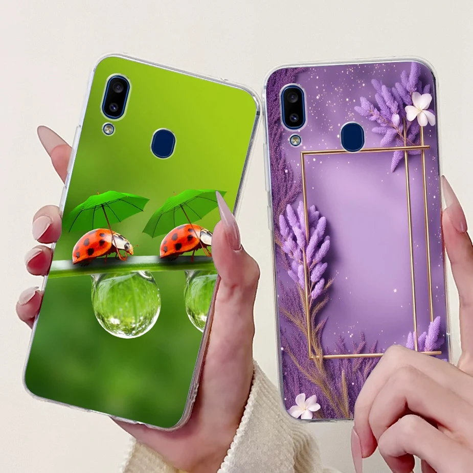Para Samsung Galaxy A10 A20 A30 funda A105F A205F A305F Linda funda pintada de moda funda de silicona suave para Samsung A20 A 10 30 bolsas - imagen 5