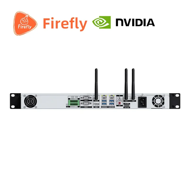 Puerta de enlace AI Firefly GS1-N1: vídeo 8K, interfaz 157TOPS Edge (RK3576/Orin) RS232/RS485, SAS/SATA/NVMe