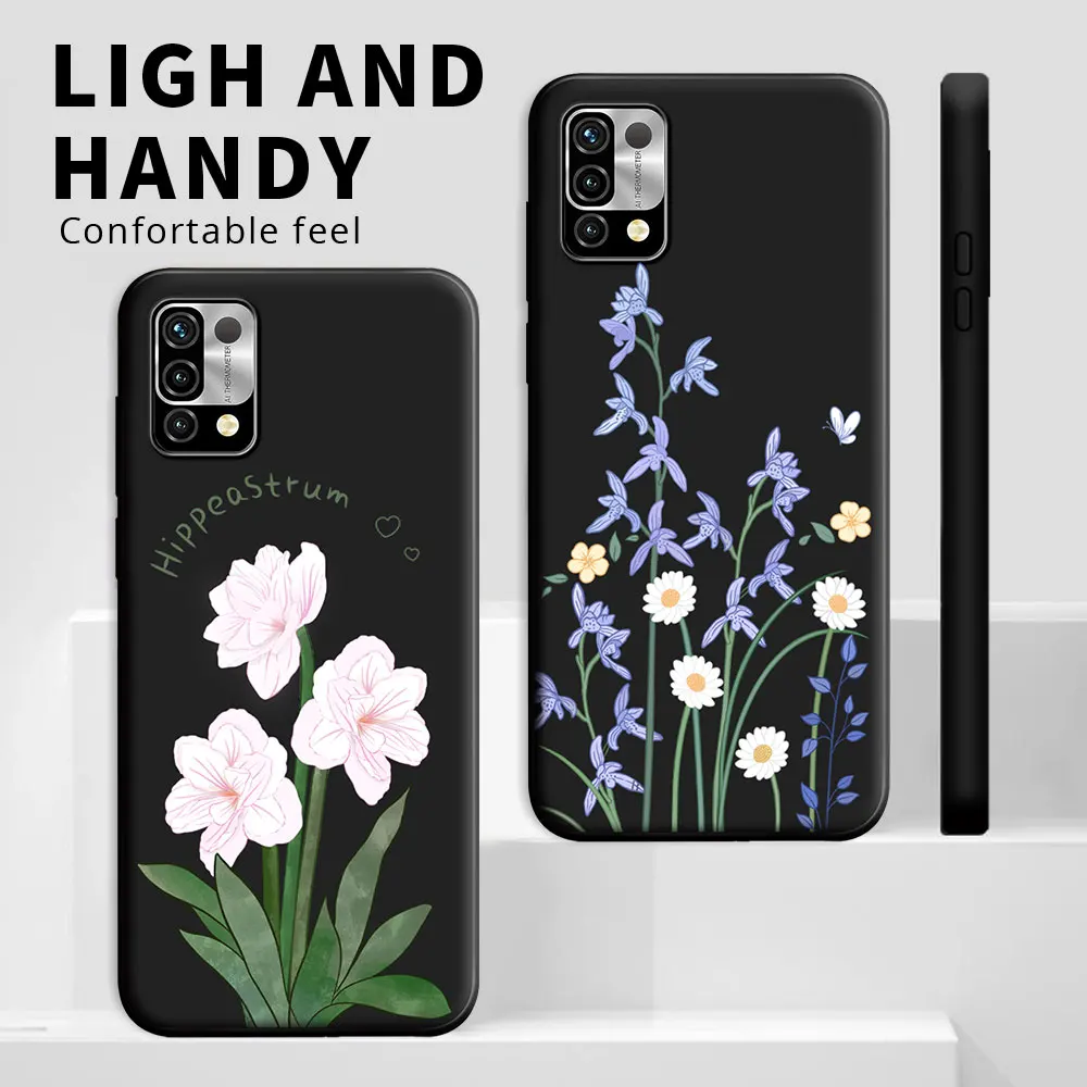 Funda de silicona suave para teléfono móvil, carcasa trasera con dibujos animados de flores, a prueba de golpes, TPU, para Umidigi Power 7 Max, 5 5S