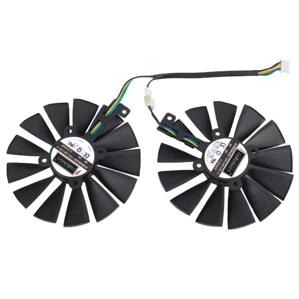 Ventilador de refrigeración 95MM FDC10M12S9-C 12V 0.25A GTX1070 TI para ASUS Cerberus GTX 1070 Ti ventilador para tarjeta gráfica de edición avanzada - imagen 5