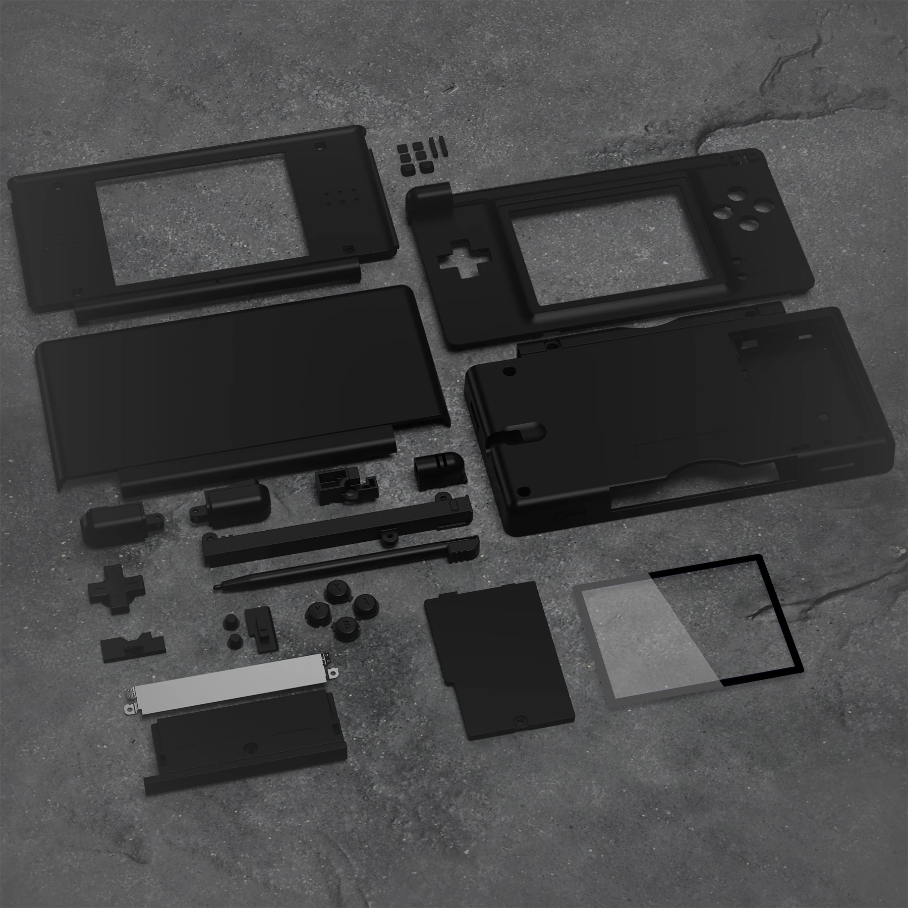 Carcasa completa de repuesto eXtremeRate para Nintendo DS Lite para NDSL - Negro - imagen 3