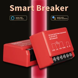 Tuya Interruptor Inteligente WiFi 16 A con Medición de Potencia