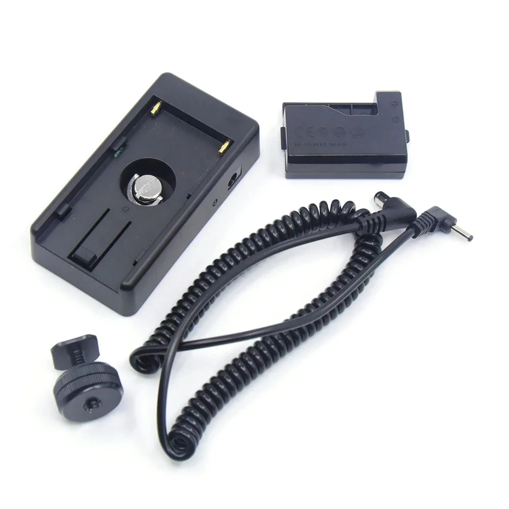 Kit de placa adaptadora de batería, acoplador DR-E10 CC, LP-E10, NP F550, F750, F960, para Canon EOS T5, T6, X70, X80, 1300D, 1500D - imagen 4