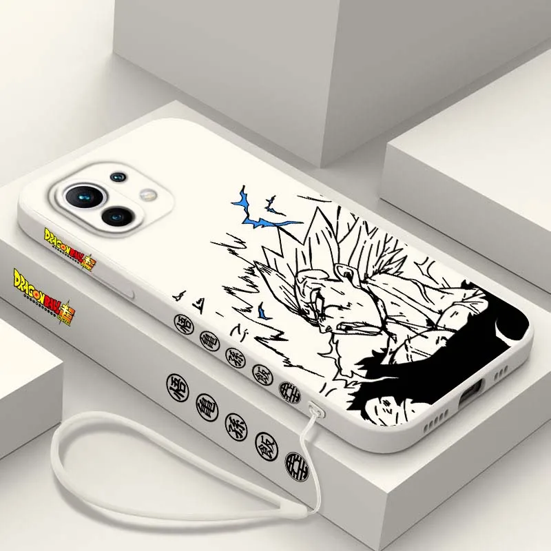 Arte d-dragon Balls Vegeta cómic para Xiaomi Mi 17 15 14 13 12 11 9 13T 12T Lite Pro Max 5G cubierta de la caja del teléfono de la cuerda izquierda líquida - imagen 5