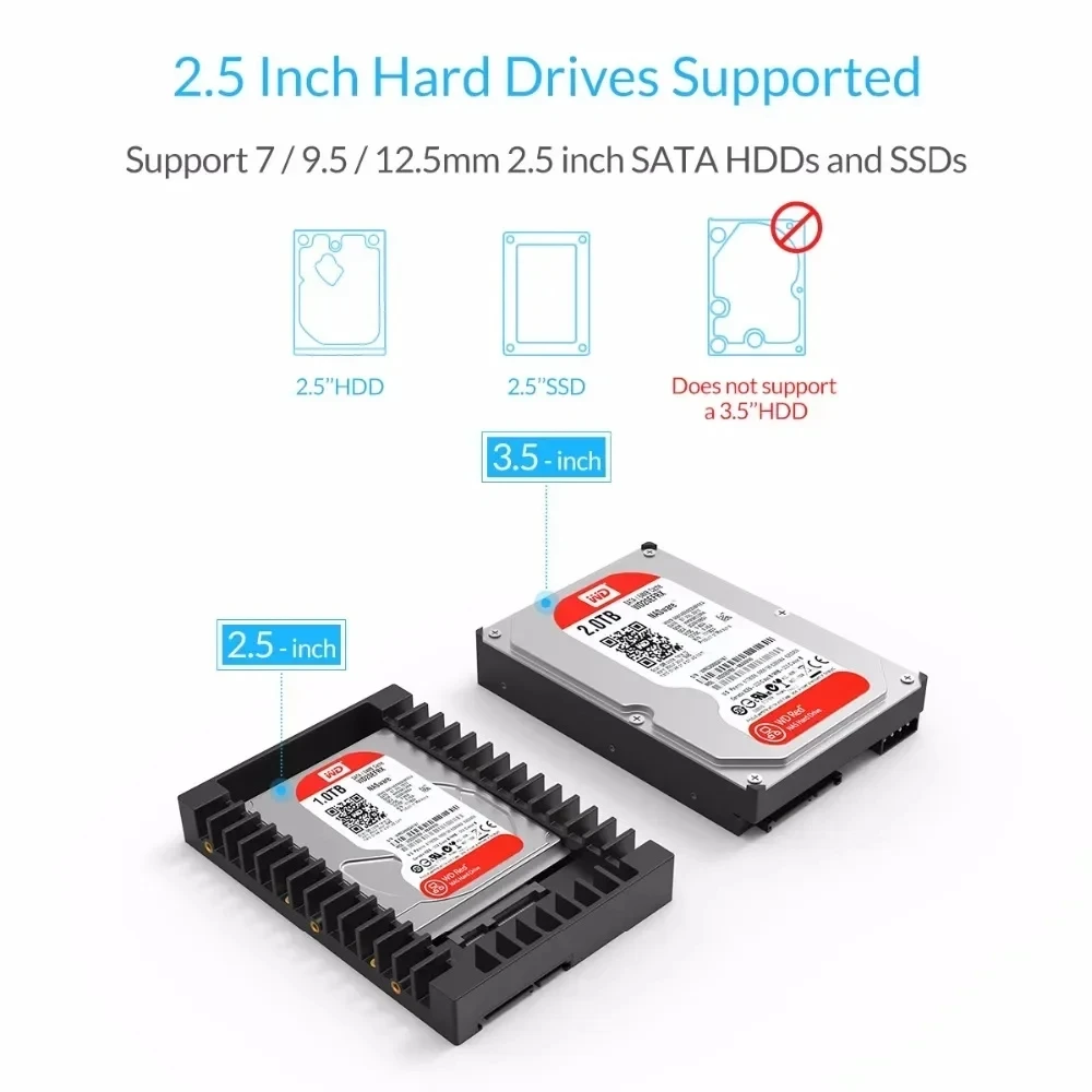 ORICO 2,5 SSD SATA a 3,5 adaptador de disco duro convertidor de bahía de unidad interna soporte de montaje bandeja Caddy para adaptador Ssd - imagen 5