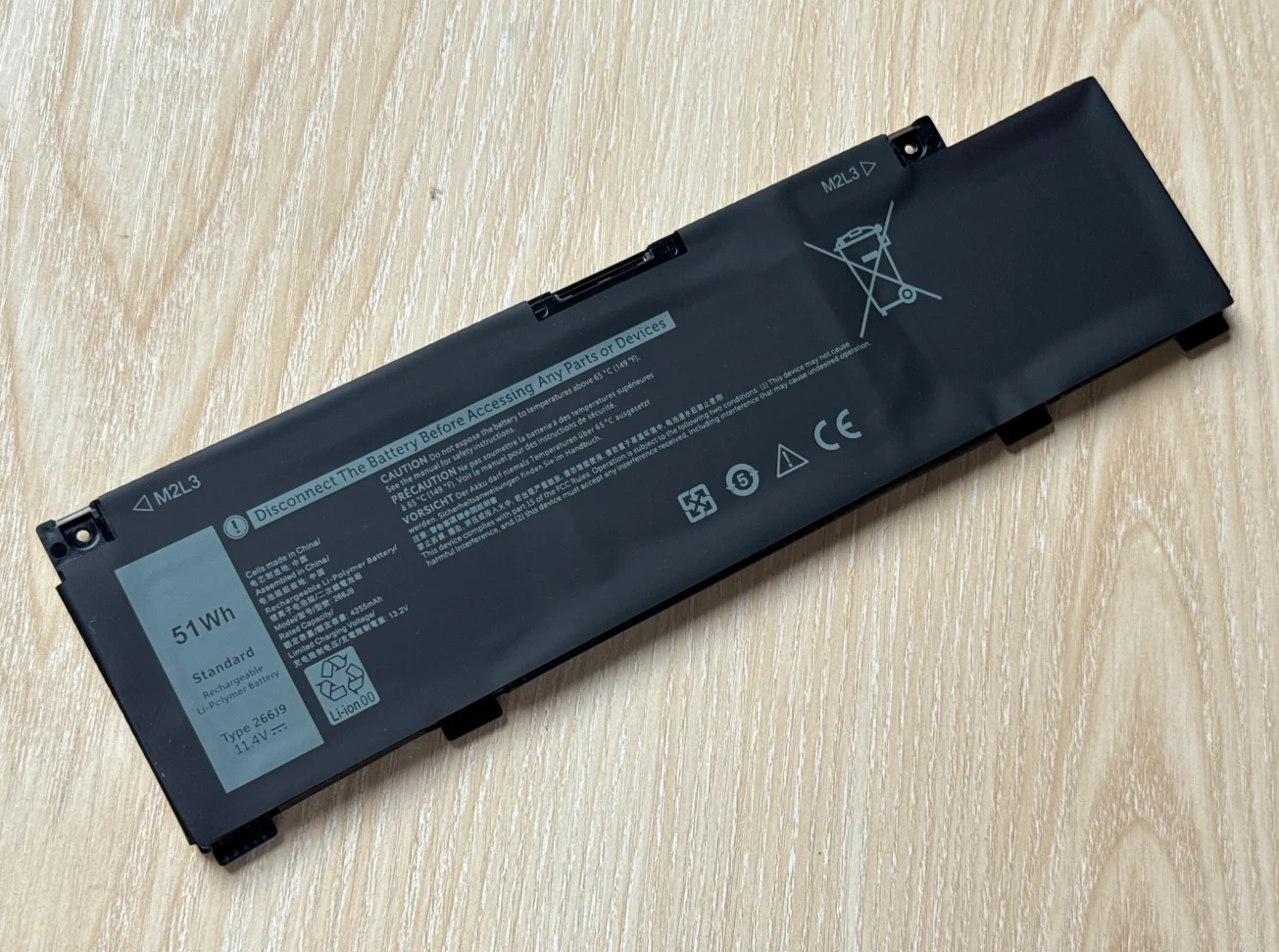 Batería 266J9 para Dell G3 15 3590 3500 G5 15 5500 5505 para Inspiron 14 5490 266J9 11,4 V 51WH/4255mAh - imagen 2
